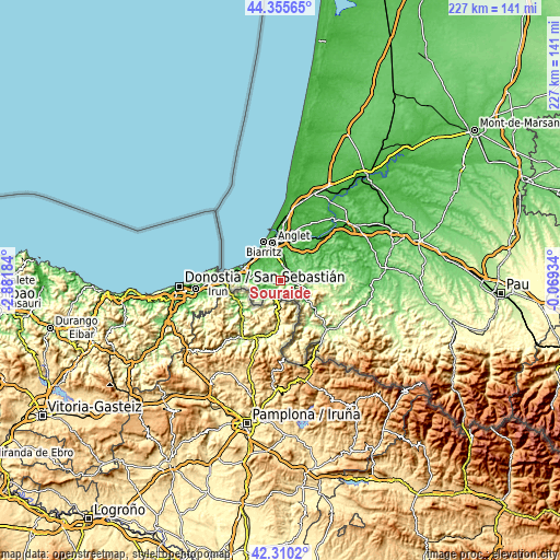 Topographic map of Souraïde