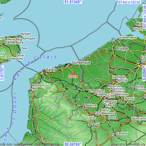 Topographic map of Socx