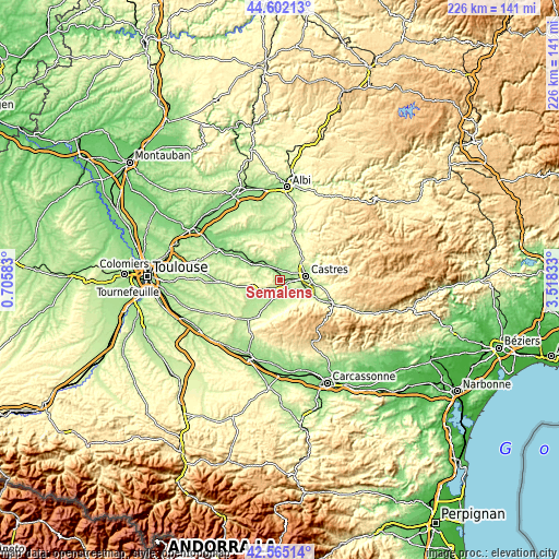 Topographic map of Sémalens