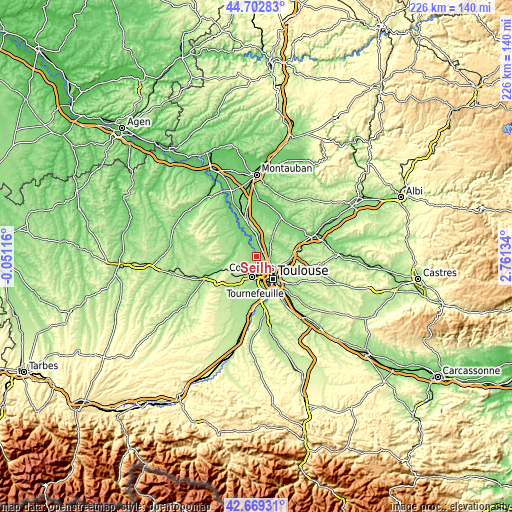 Topographic map of Seilh