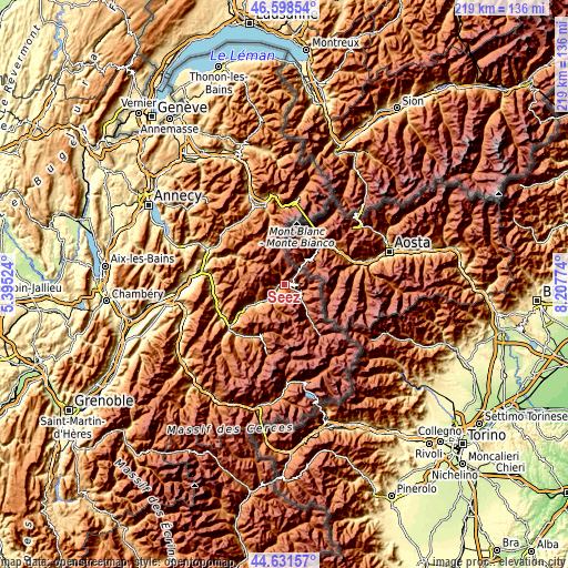 Topographic map of Séez