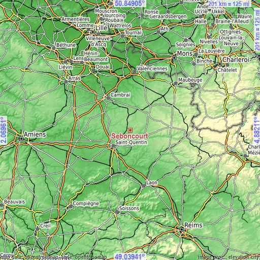 Topographic map of Seboncourt