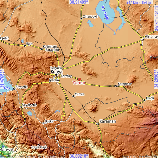 Topographic map of Yarma