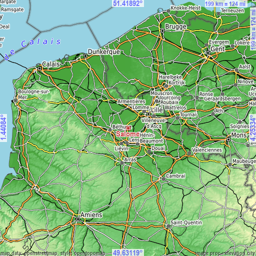 Topographic map of Salomé