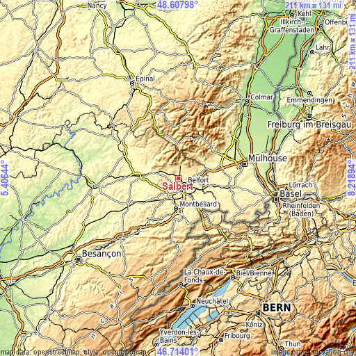 Topographic map of Salbert
