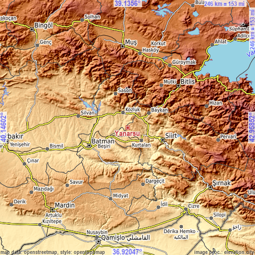 Topographic map of Yanarsu