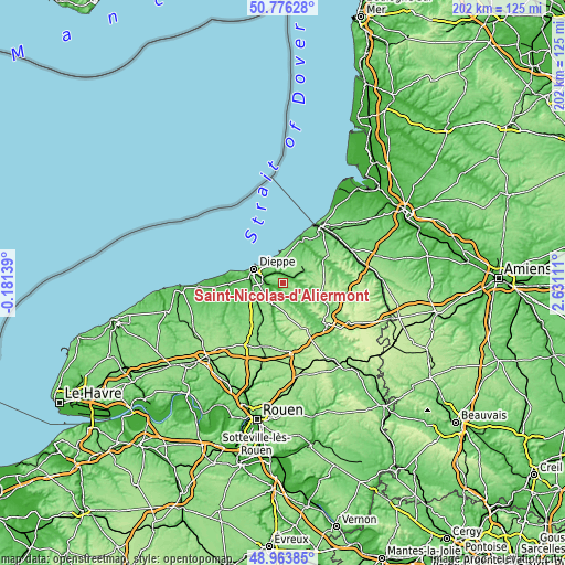 Topographic map of Saint-Nicolas-d’Aliermont