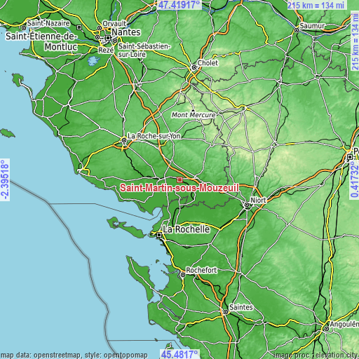 Topographic map of Saint-Martin-sous-Mouzeuil