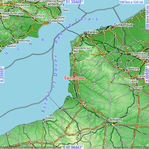 Topographic map of Saint-Josse