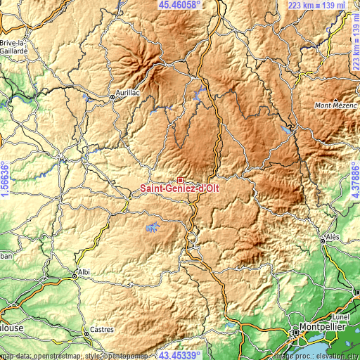 Topographic map of Saint-Geniez-d’Olt