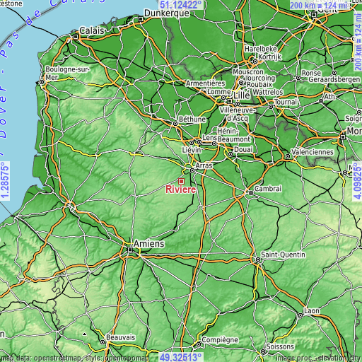 Topographic map of Rivière