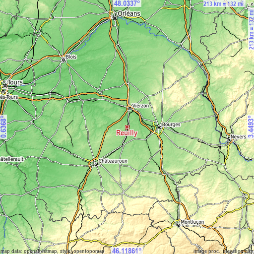 Topographic map of Reuilly