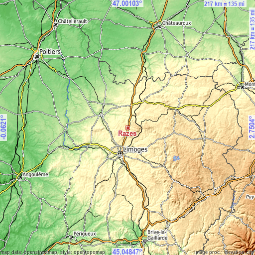 Topographic map of Razès