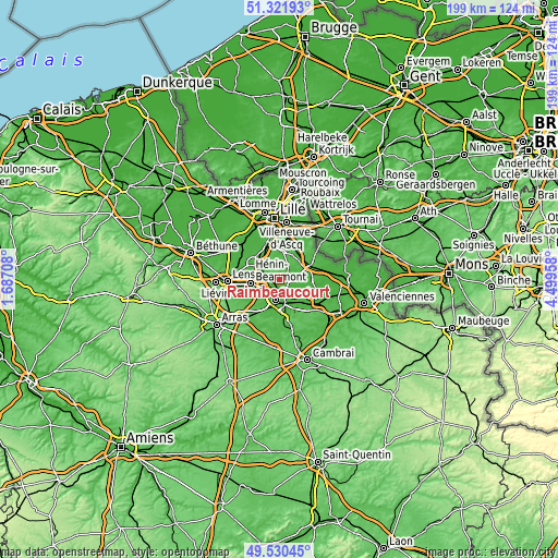 Topographic map of Raimbeaucourt
