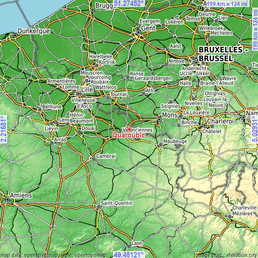 Topographic map of Quarouble