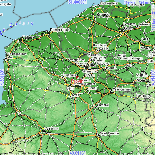 Topographic map of Provin