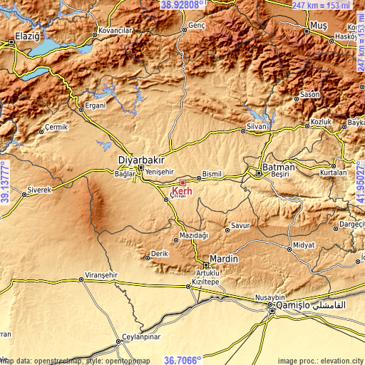 Topographic map of Kerh