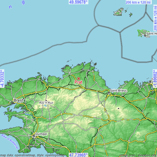 Topographic map of Prat