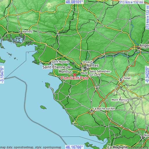 Topographic map of Port-Saint-Père
