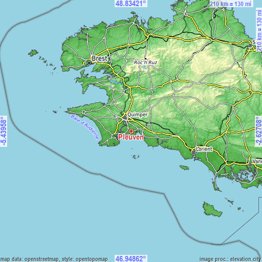 Topographic map of Pleuven