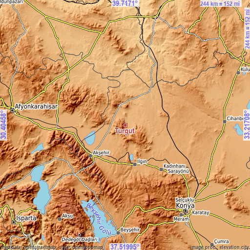 Topographic map of Turgut