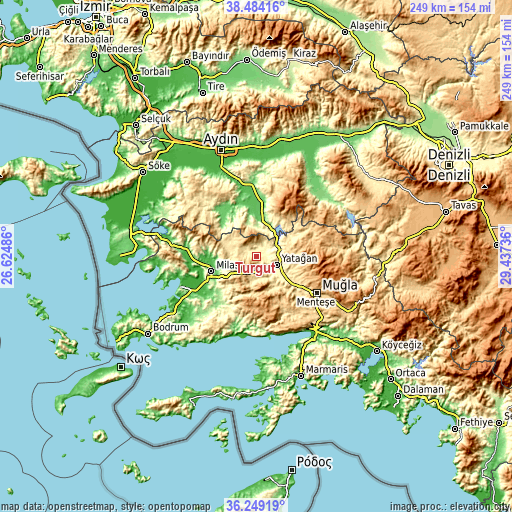 Topographic map of Turgut