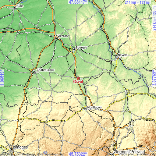 Topographic map of Orval