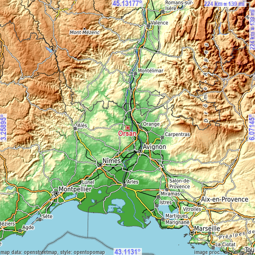 Topographic map of Orsan