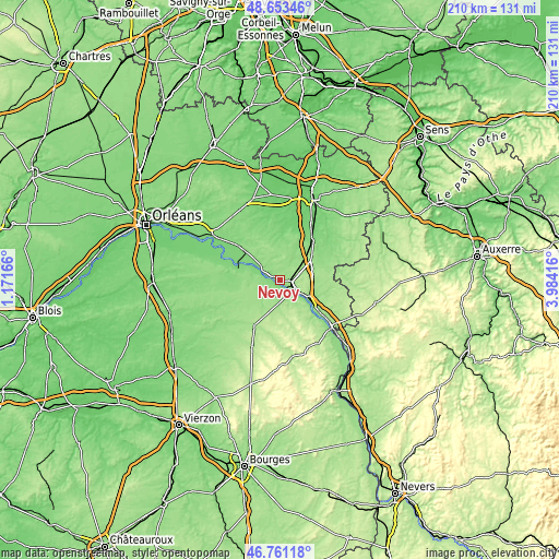 Topographic map of Nevoy