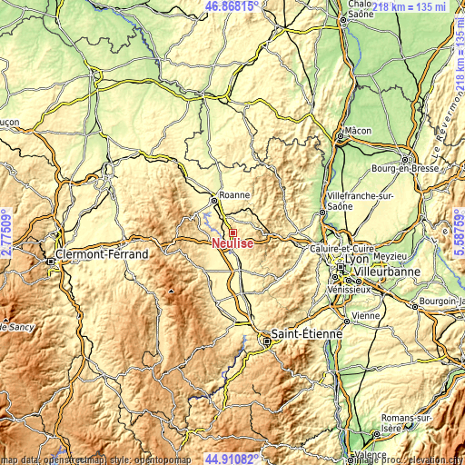 Topographic map of Neulise