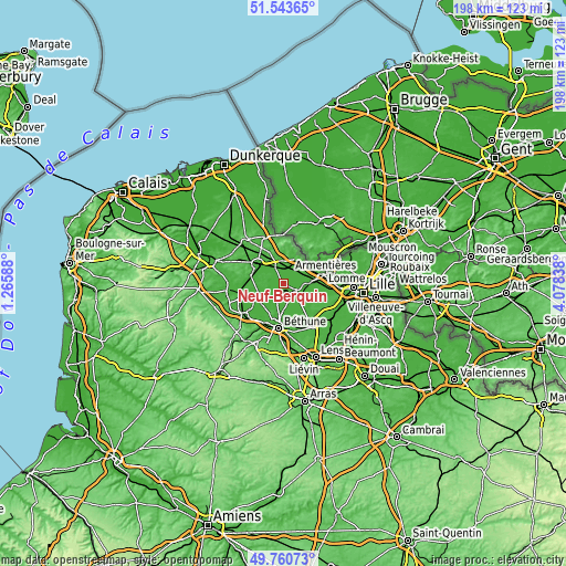 Topographic map of Neuf-Berquin