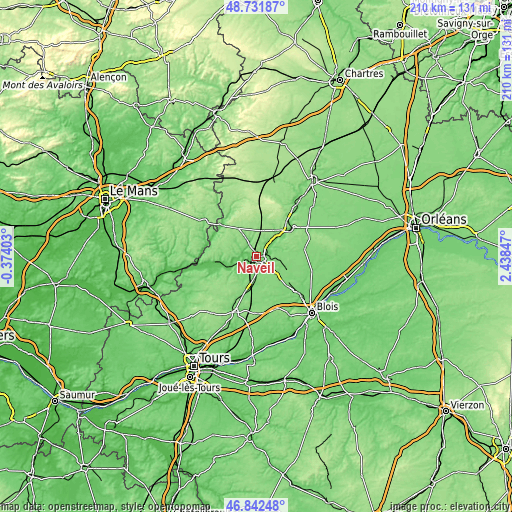 Topographic map of Naveil