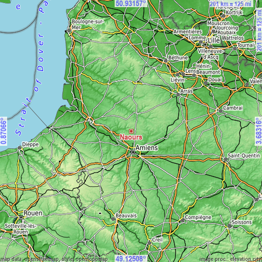 Topographic map of Naours