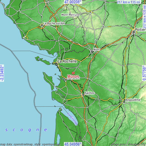 Topographic map of Muron