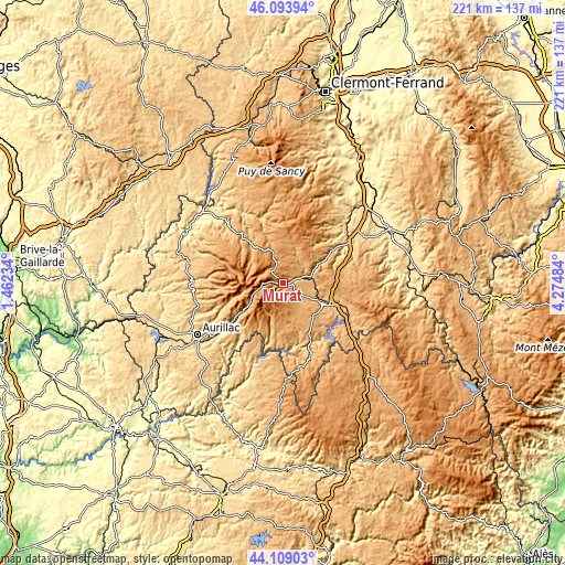 Topographic map of Murat