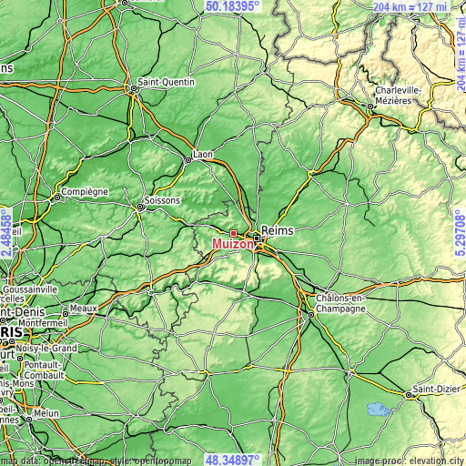 Topographic map of Muizon