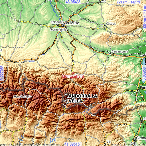 Topographic map of Montgaillard