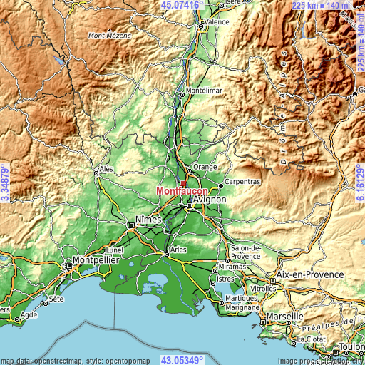 Topographic map of Montfaucon