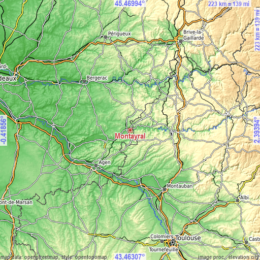 Topographic map of Montayral