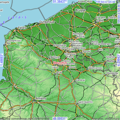 Topographic map of Meurchin