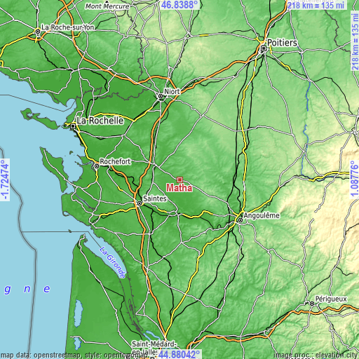 Topographic map of Matha