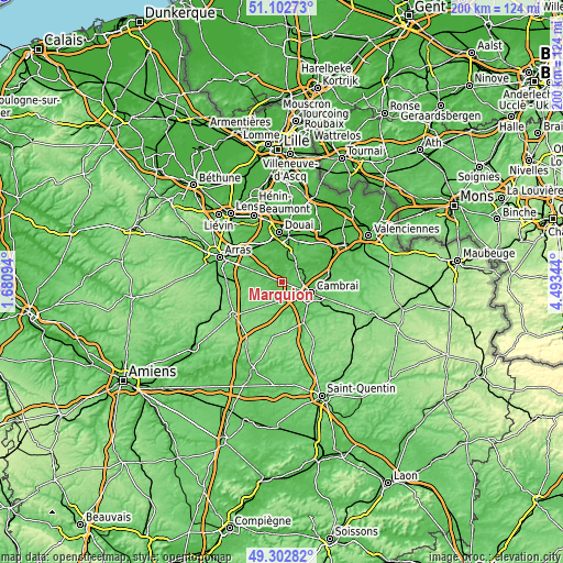 Topographic map of Marquion