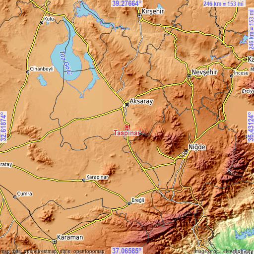 Topographic map of Taşpınar