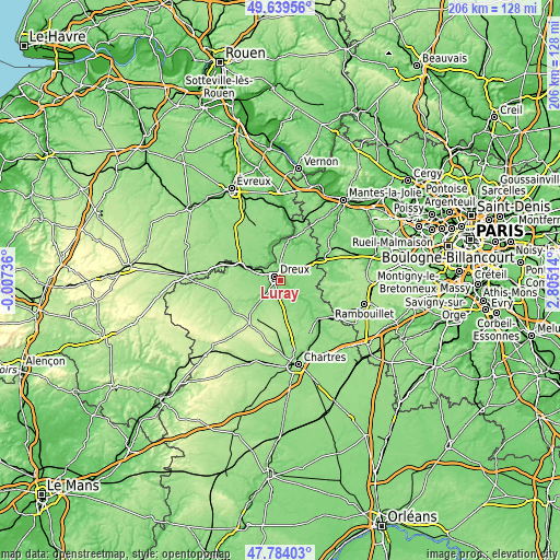 Topographic map of Luray