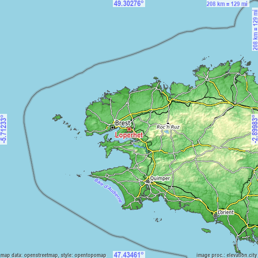 Topographic map of Loperhet