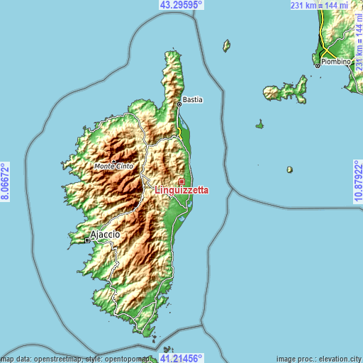 Topographic map of Linguizzetta