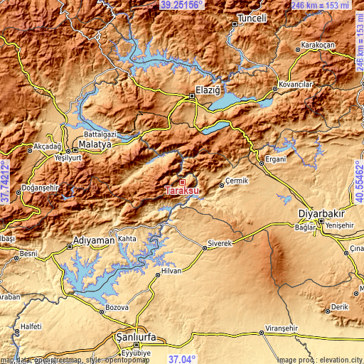 Topographic map of Taraksu