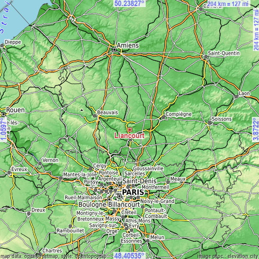 Topographic map of Liancourt