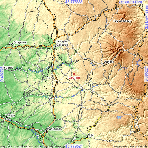 Topographic map of Leyme