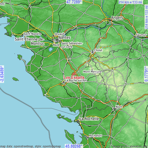 Topographic map of Les Essarts
